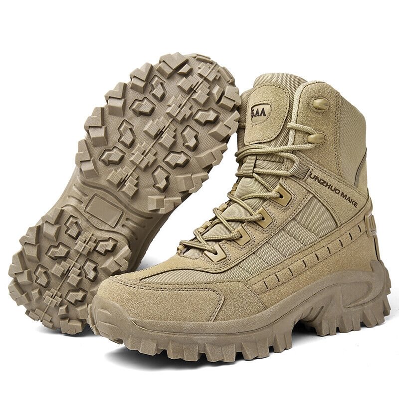 Waterproof Tactical Work Boots with Anti-Puncture – TrailForce Tactical-Beige-6-State of Style