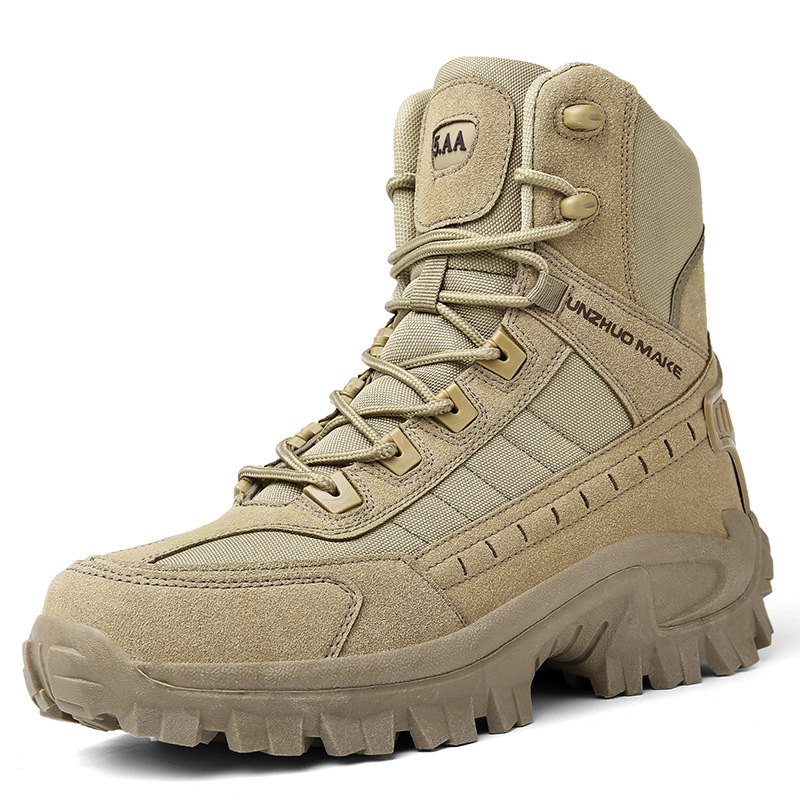 Waterproof Tactical Work Boots with Anti-Puncture – TrailForce Tactical-Beige-6-State of Style