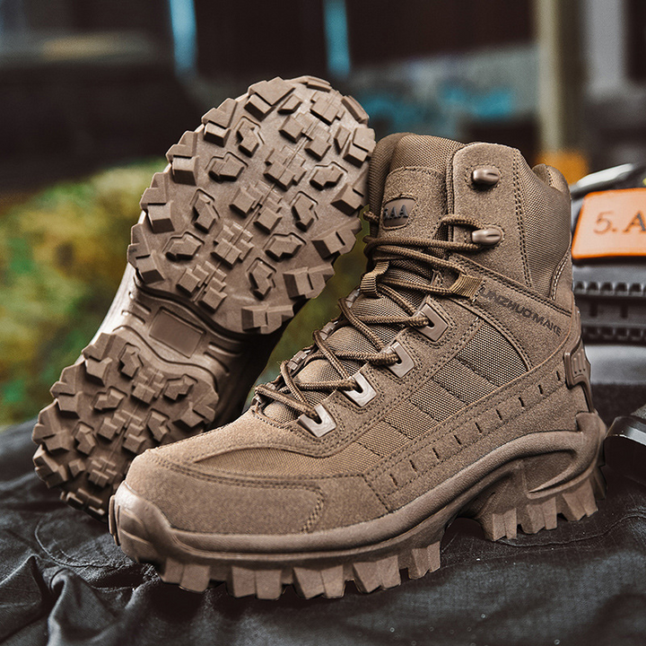 Waterproof Tactical Work Boots with Anti-Puncture – TrailForce Tactical-Brown-6-State of Style