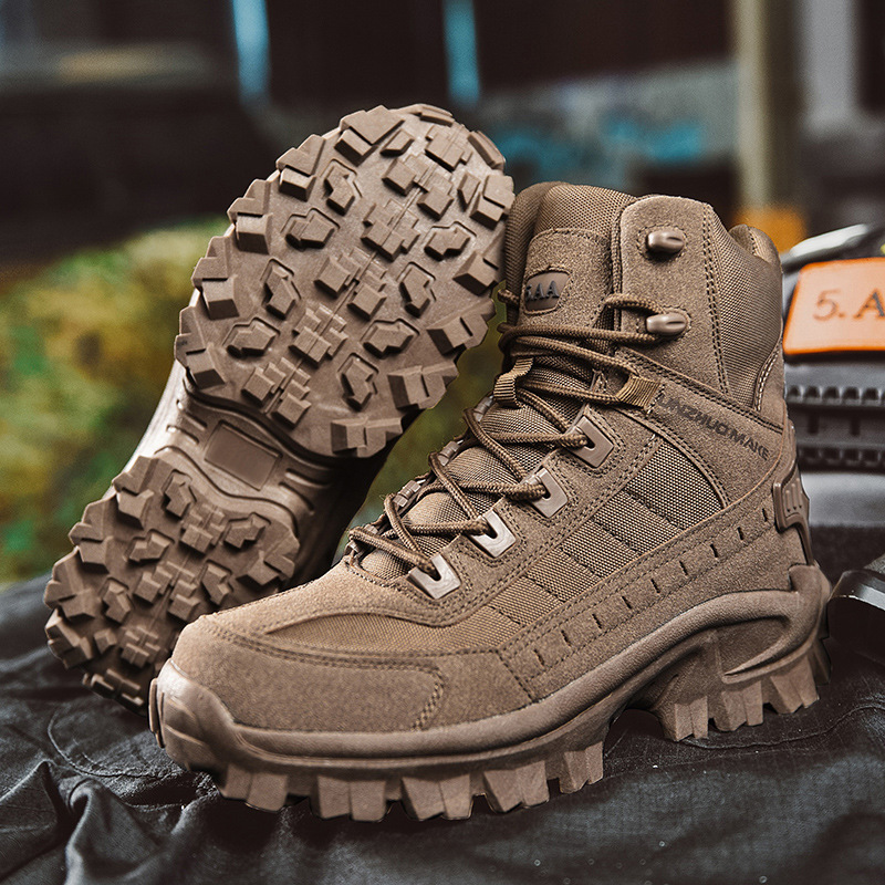 Waterproof Tactical Work Boots with Anti-Puncture – TrailForce Tactical-Brown-6-State of Style
