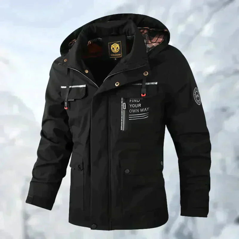Waterproof Titanium Jacket - Aiden-Black-XS-State of Style