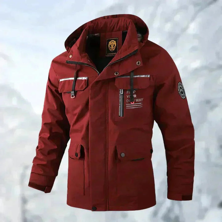Waterproof Titanium Jacket - Aiden-Red-XS-State of Style