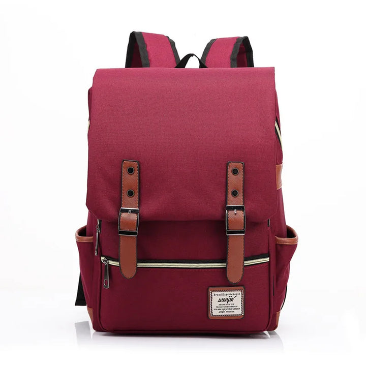 Waterproof Unisex Oxford Backpack – Valtro-Bordeaux red-State of Style