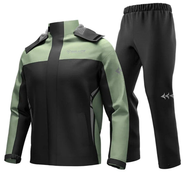 Waterproof Unisex Rain Suit – Stormex-Black/green-M-State of Style