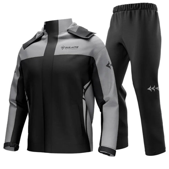 Waterproof Unisex Rain Suit – Stormex-Black/grey-M-State of Style