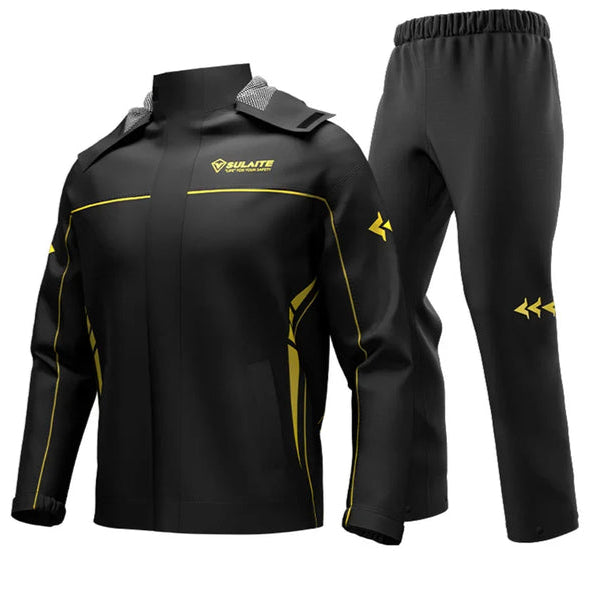 Waterproof Unisex Rain Suit – Stormex-Black/yellow-M-State of Style