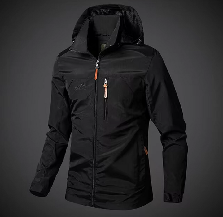 Waterproof & Windproof Men's Jacket – Arvid-Black-S-State of Style