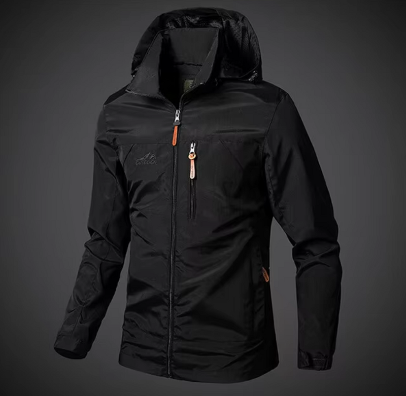 Waterproof & Windproof Men's Jacket – Arvid-Black-S-State of Style