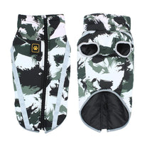 Waterproof Winter Jacket for Dogs - StormGuard-Black-White graffiti-XS-State of Style