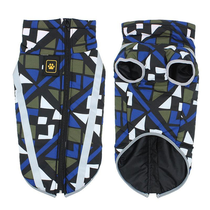 Waterproof Winter Jacket for Dogs - StormGuard-Blue checkered-XS-State of Style