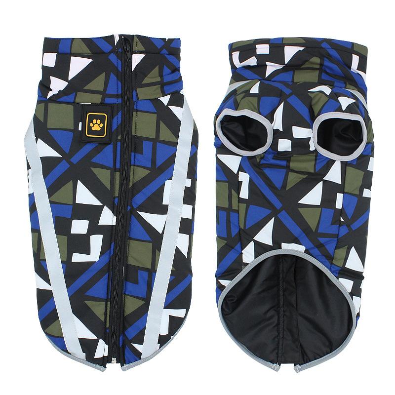 Waterproof Winter Jacket for Dogs - StormGuard-Blue checkered-XS-State of Style