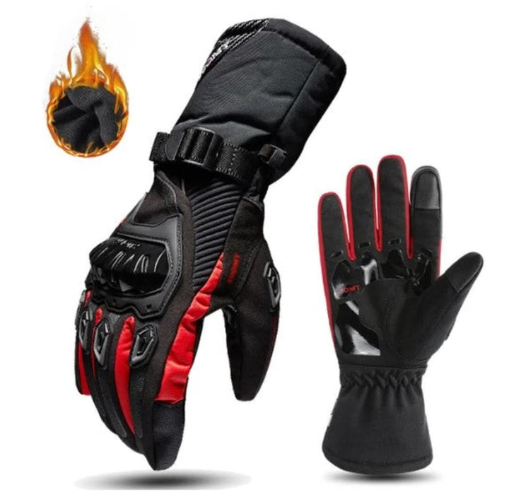 Waterproof Winter Motorcycle Gloves - ShieldRide-Red-M-State of Style