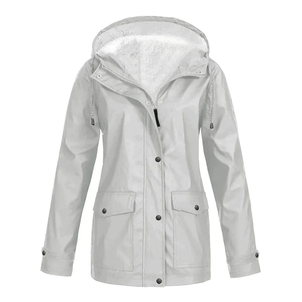 Waterproof Women's Raincoat - Skye-Silver-S-State of Style