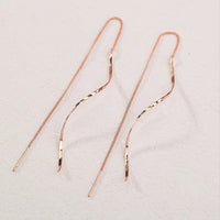 Wave Threader Earrings | Stylish Women's Jewellery-GOLD-State of Style