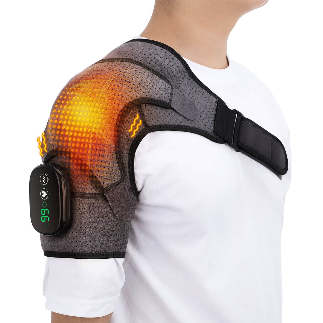 Wearable Shoulder Massager with Heat Therapy – ThermoFlex Pro-State of Style