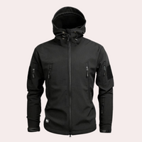 Weather-resistant Outdoor Jacket for Men - Orson-Black-S-State of Style