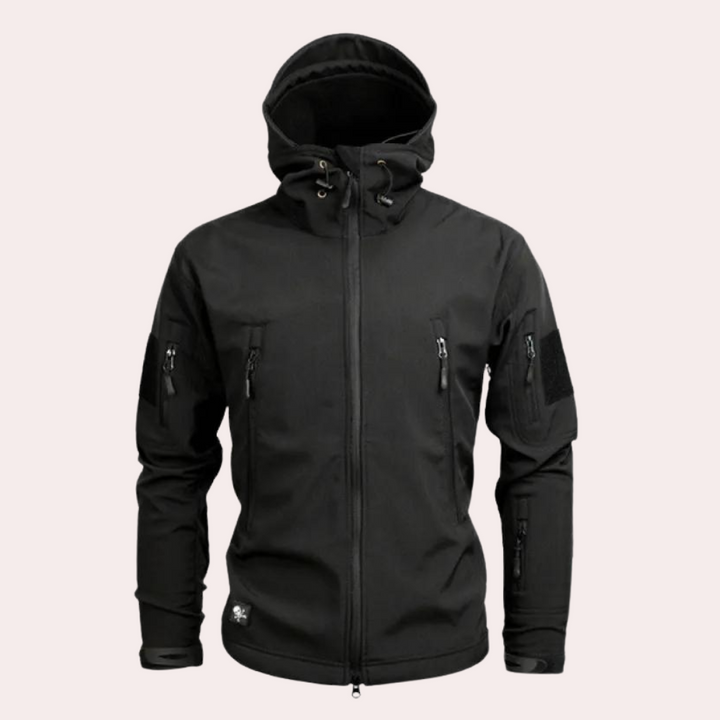 Weather-resistant Outdoor Jacket for Men - Orson-Black-S-State of Style