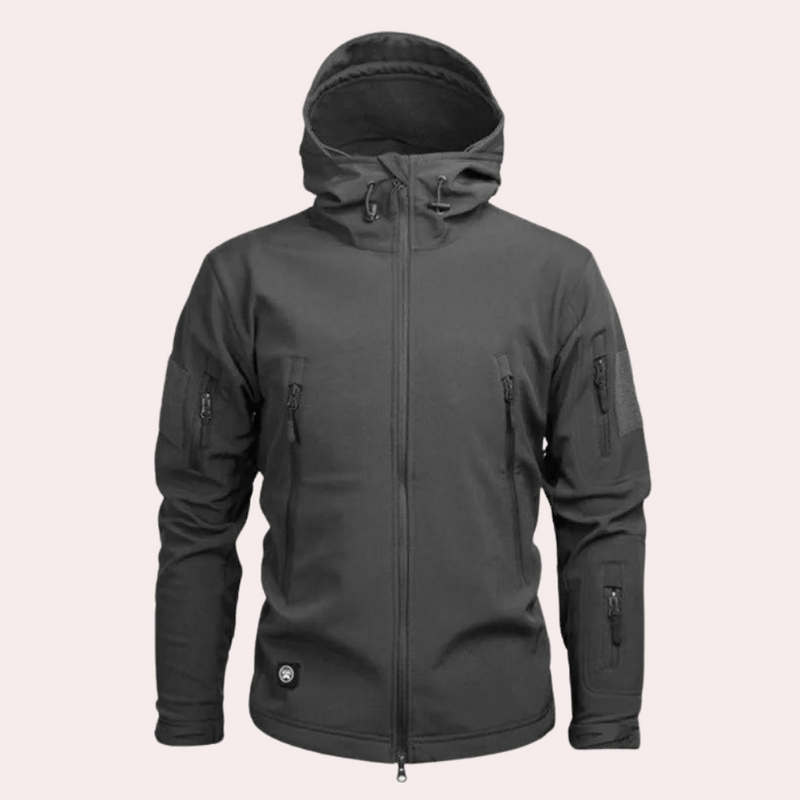 Weather-resistant Outdoor Jacket for Men - Orson-Grey-S-State of Style