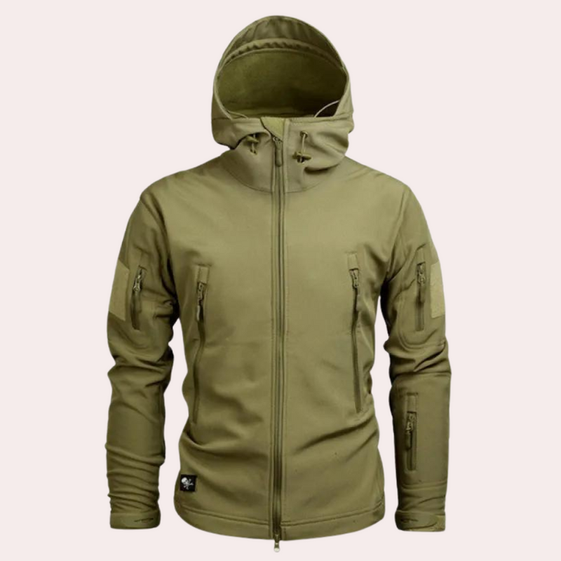 Weather-resistant Outdoor Jacket for Men - Orson-Khaki-S-State of Style