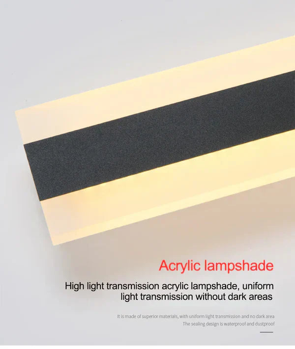 Weather-resistant Outdoor Wall Lamp - RainGuard Light-Warm White-30 x 9cm 9W-State of Style