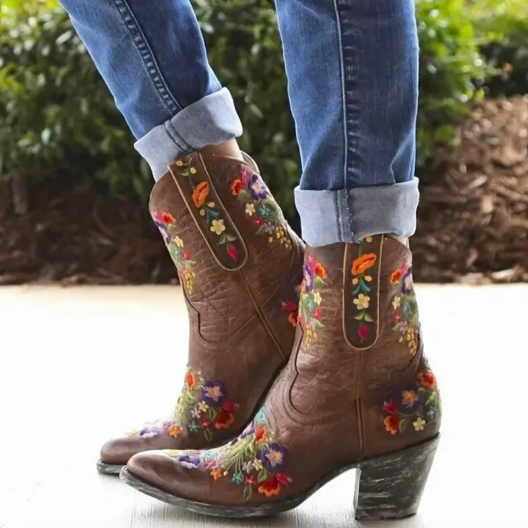 Weatherproof Vintage Cowgirl Boots - Sierra-5-Brown-State of Style