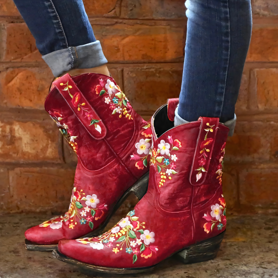 Weatherproof Vintage Cowgirl Boots - Sierra-5-Red-State of Style