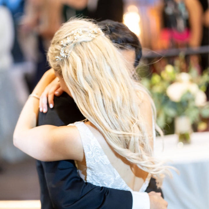 Wedding Crystal Flower Headband for Women-Gold-State of Style