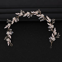 Wedding Crystal Flower Headband for Women-Gold-State of Style