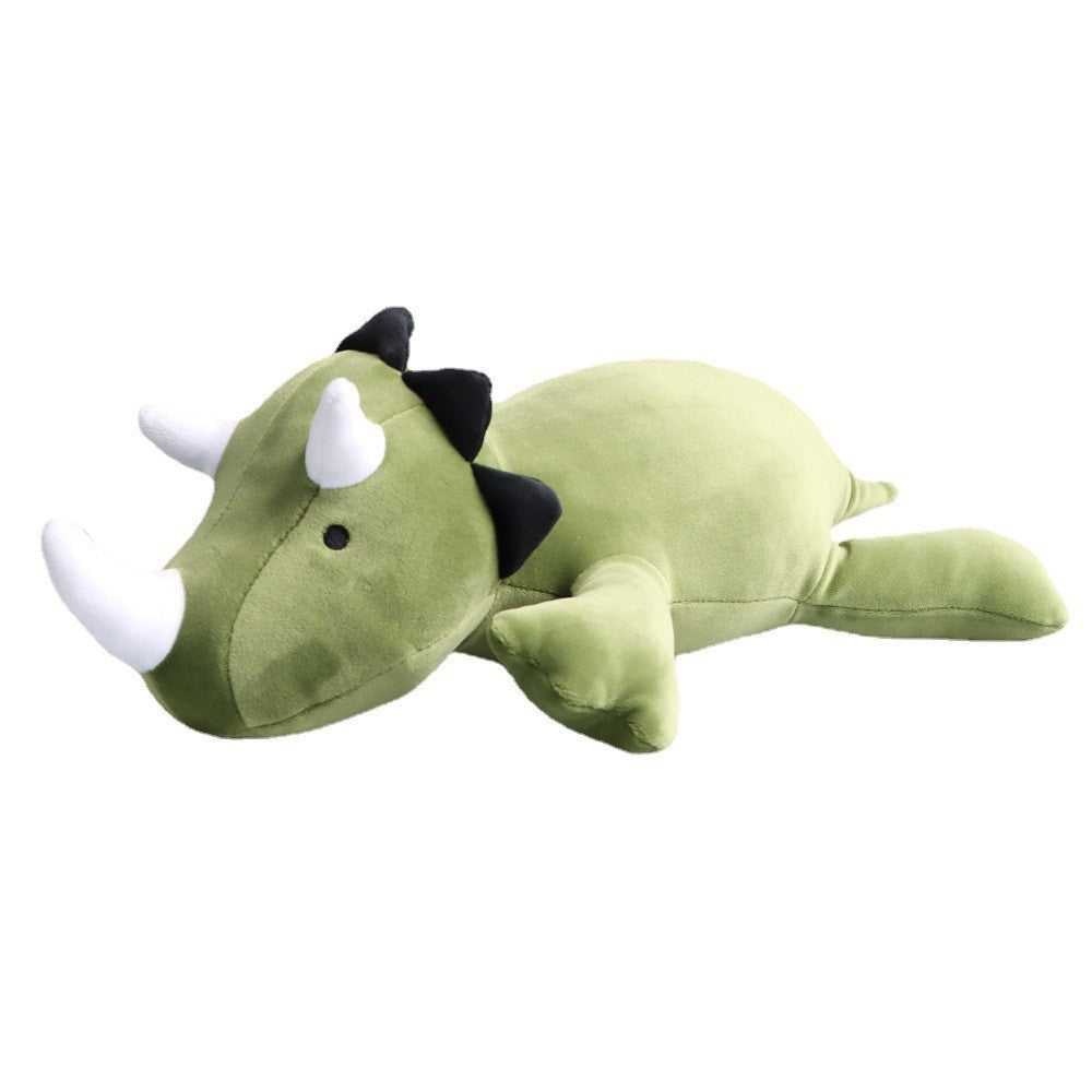 Weighted Dinosaur Plush - CuddleSaurus-Green Triceratops-40cm（0.5kg）-State of Style
