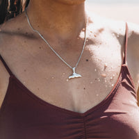 Whale Tail Necklace - Elara-Silver-State of Style