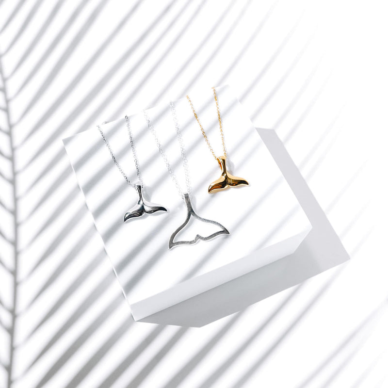 Whale Tail Necklace - Elara-Silver-State of Style
