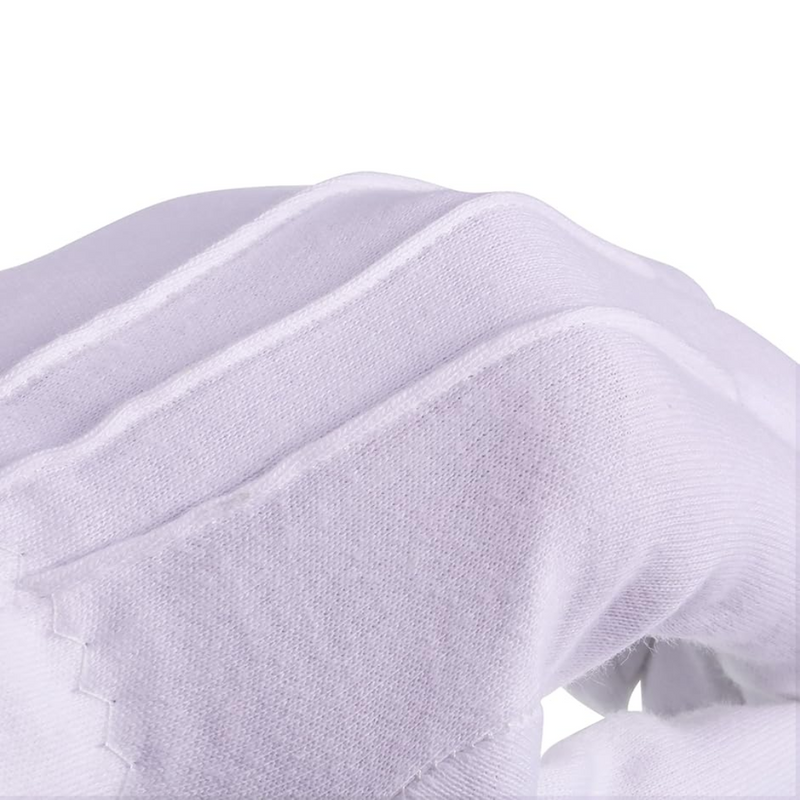 White Cotton Santa Gloves - Holly-State of Style