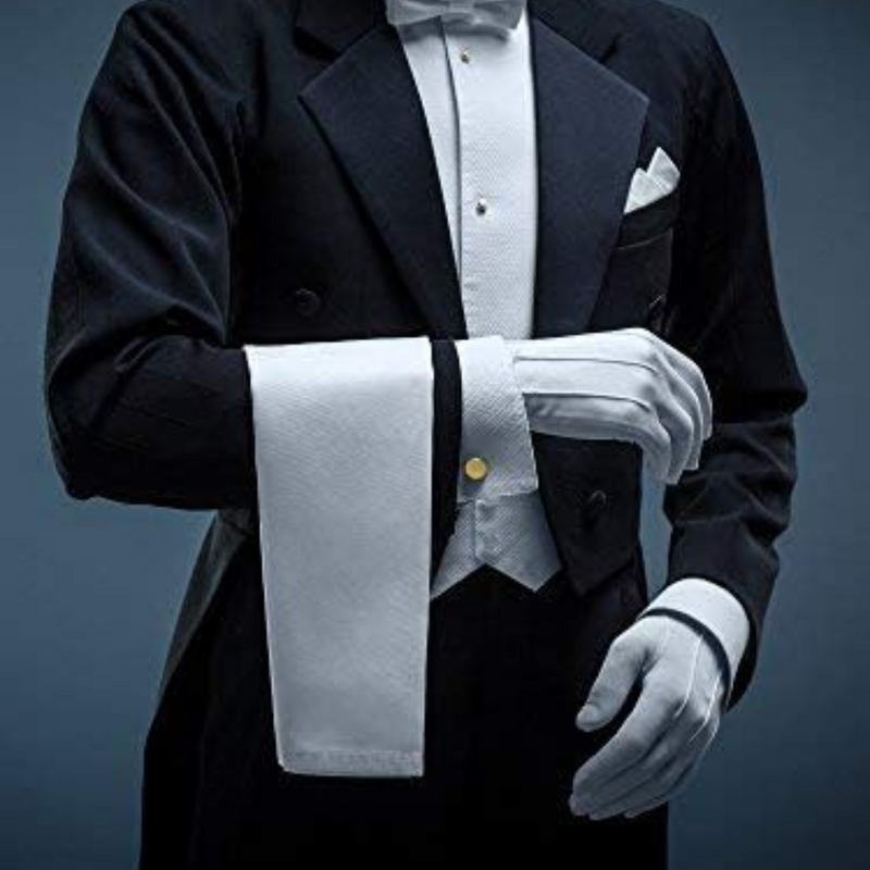 White Cotton Santa Gloves - Holly-State of Style