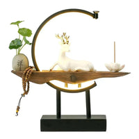White Deer Incense Burner Lamp - SereneStag-State of Style