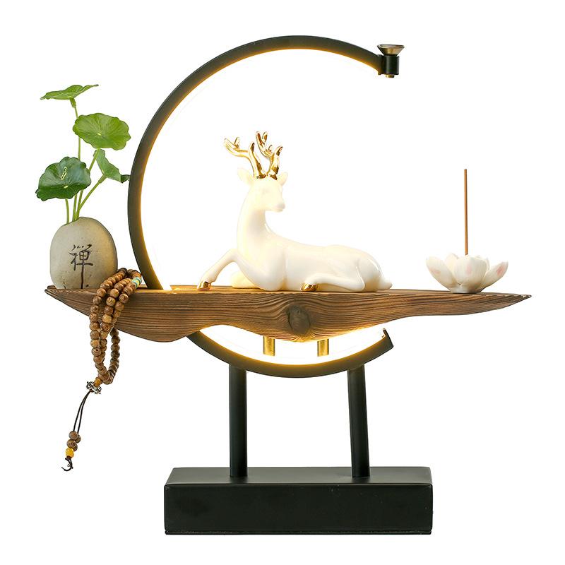 White Deer Incense Burner Lamp - SereneStag-State of Style