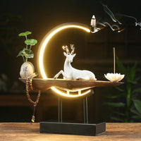 White Deer Incense Burner Lamp - SereneStag-State of Style