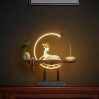 White Deer Incense Burner Lamp - SereneStag-State of Style