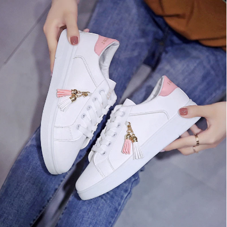 White Sneakers – Classic & Versatile Everyday Footwear-Pink-4.5-State of Style