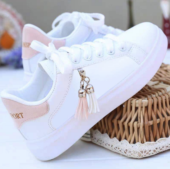 White Sneakers – Classic & Versatile Everyday Footwear-Pink-4.5-State of Style