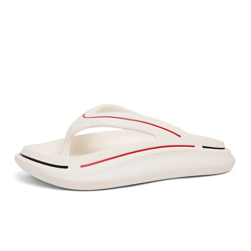 White ultra-light unisex summer slippers with memory foam sole – Jureo-6.5-State of Style