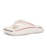 White ultra-light unisex summer slippers with memory foam sole – Jureo-6.5-State of Style