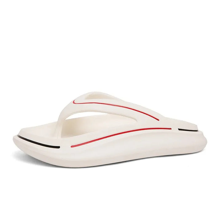 White ultra-light unisex summer slippers with memory foam sole – Jureo-6.5-State of Style
