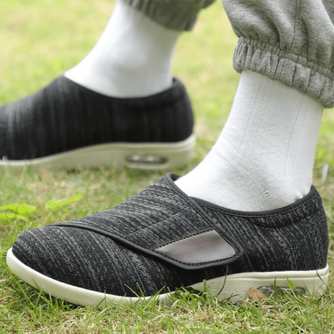 Wide Diabetic Shoes - ComfortEase-Grey-3.0-State of Style