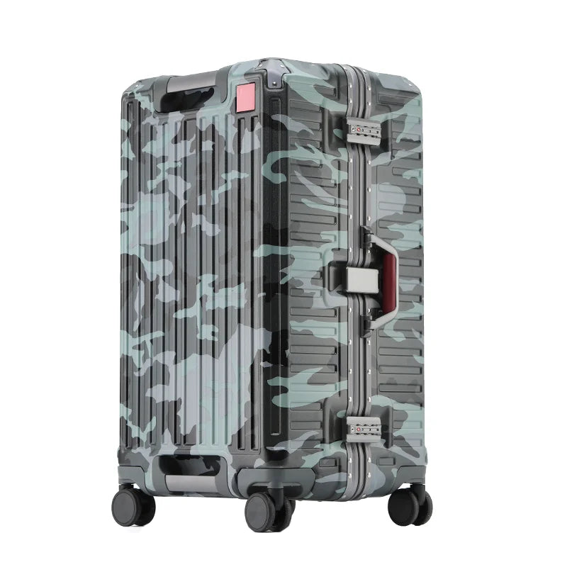 Wide Grip Hard Shell Suitcase - Zagreb-Camouflage-S (47 L)-State of Style
