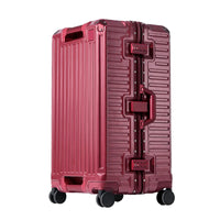 Wide Grip Hard Shell Suitcase - Zagreb-Red-S (47 L)-State of Style