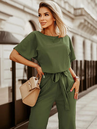Wide Leg Jumpsuit | Astrid | Trendy and Comfortable-Olive-XS-State of Style