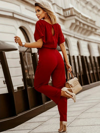 Wide Leg Jumpsuit | Astrid | Trendy and Comfortable-Red-XS-State of Style