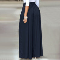 Wide-Leg Work Pants in Plus Sizes-Black A-S-State of Style