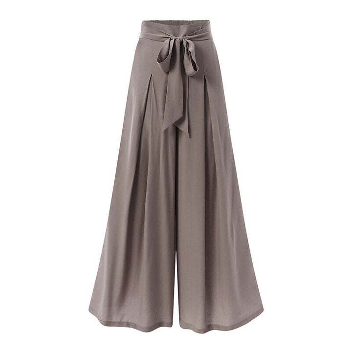 Wide-Leg Work Pants in Plus Sizes-Black A-S-State of Style