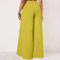 Wide-Leg Work Pants in Plus Sizes-Black A-S-State of Style